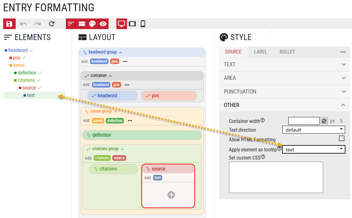 How to apply a tooltip on an entry element
